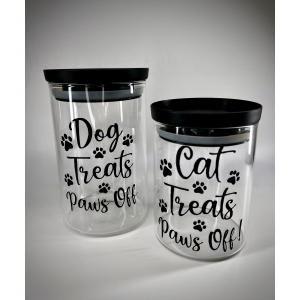 Candy jar with black lid Candy jar with black lid